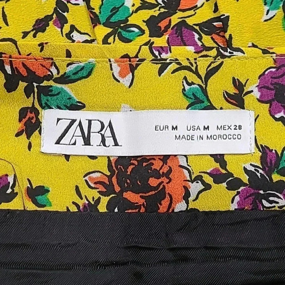 Zara Draped Floral Print Jeweled Mini Skirt - Picture 17 of 17